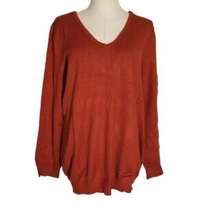 Love Ellie Mia Back Detail Sweater Burnt Orange New Without Tags Women's Size XL